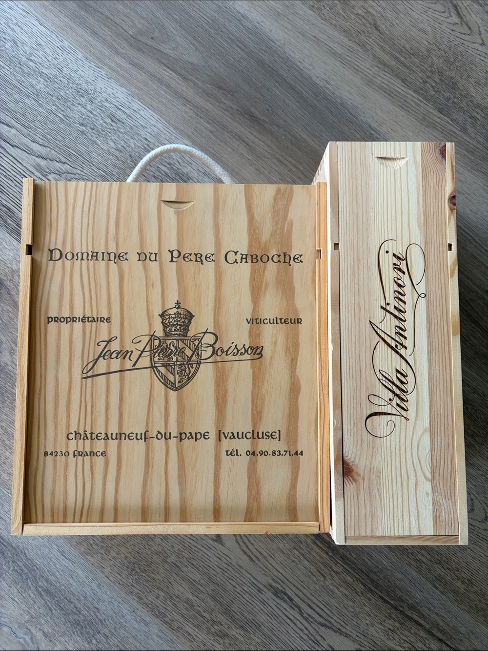 Wooden wine boxes